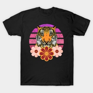 Tiger with Flowers T-Shirt